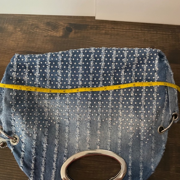 Denim embellished bag clutch or crossbody - Picture 6 of 7